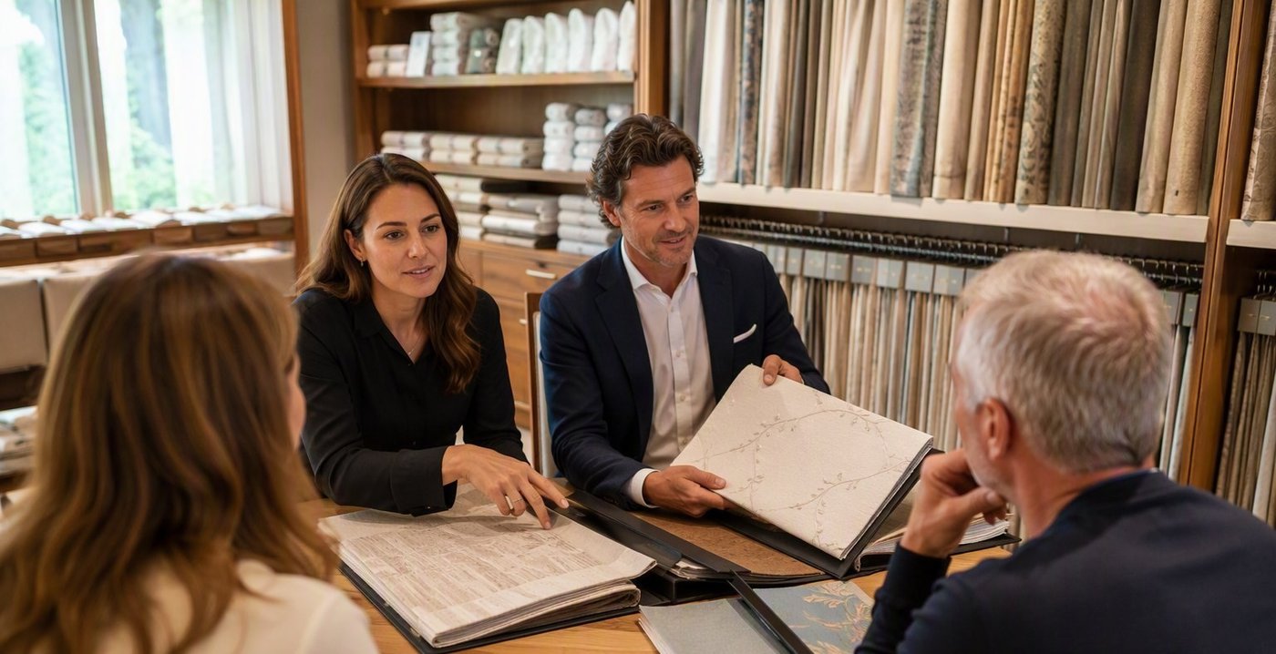 Persönliche Stoffberatung im Hopplade Atelier